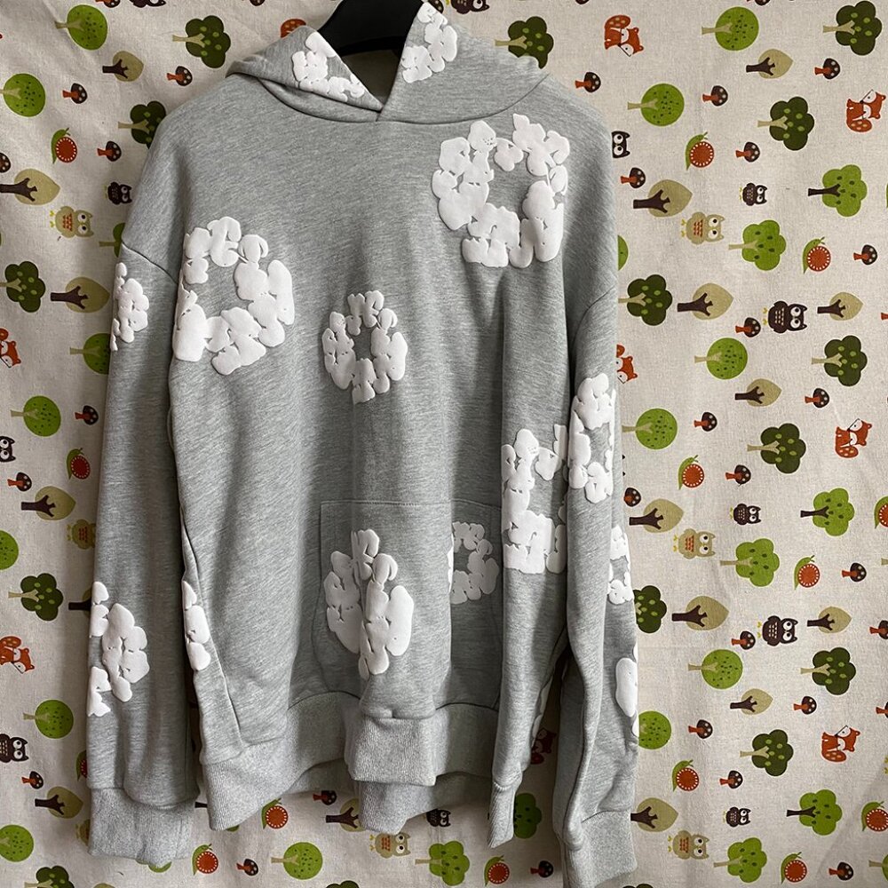 Denim Tears Cotton Wreath All Over Ring Logo Hoodie